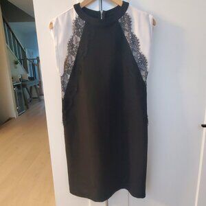 Beautiful Black & White with Lace shift dress Sz 2